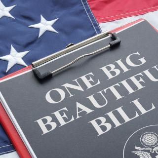 One Big Beautiful Bill Act is shown using the text and US flag